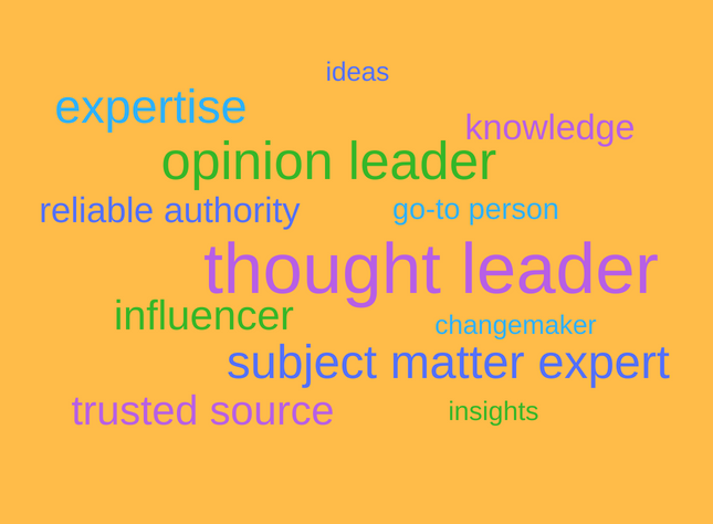 thought leadership word cloud